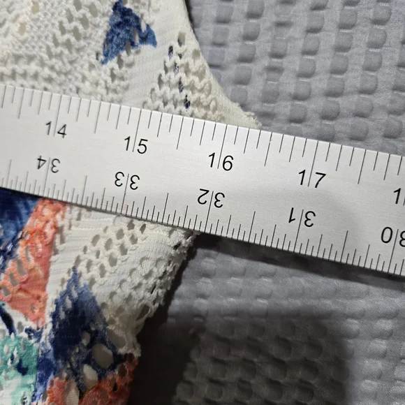 R&K Orange and Blue Sleeveless A-Line Mini Dress - Picture 8 of 9